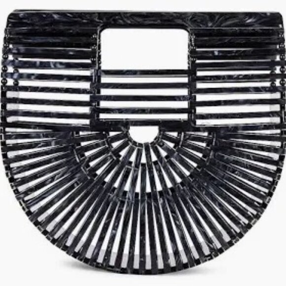 cult gaia Handbags - Cult Gaia Black Bamboo Arc Bag